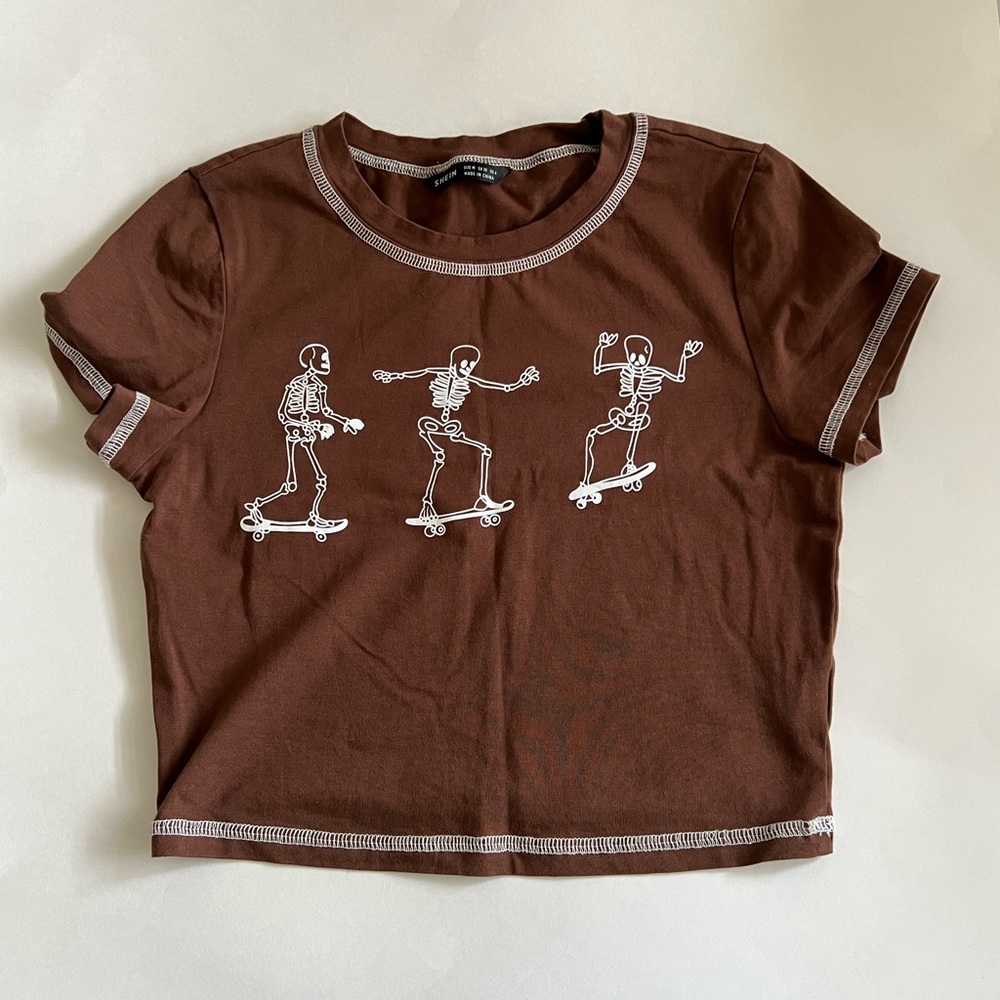 Skeleton crop top